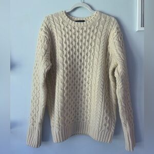 Brandy Melville Cream Cable Knit Sweater